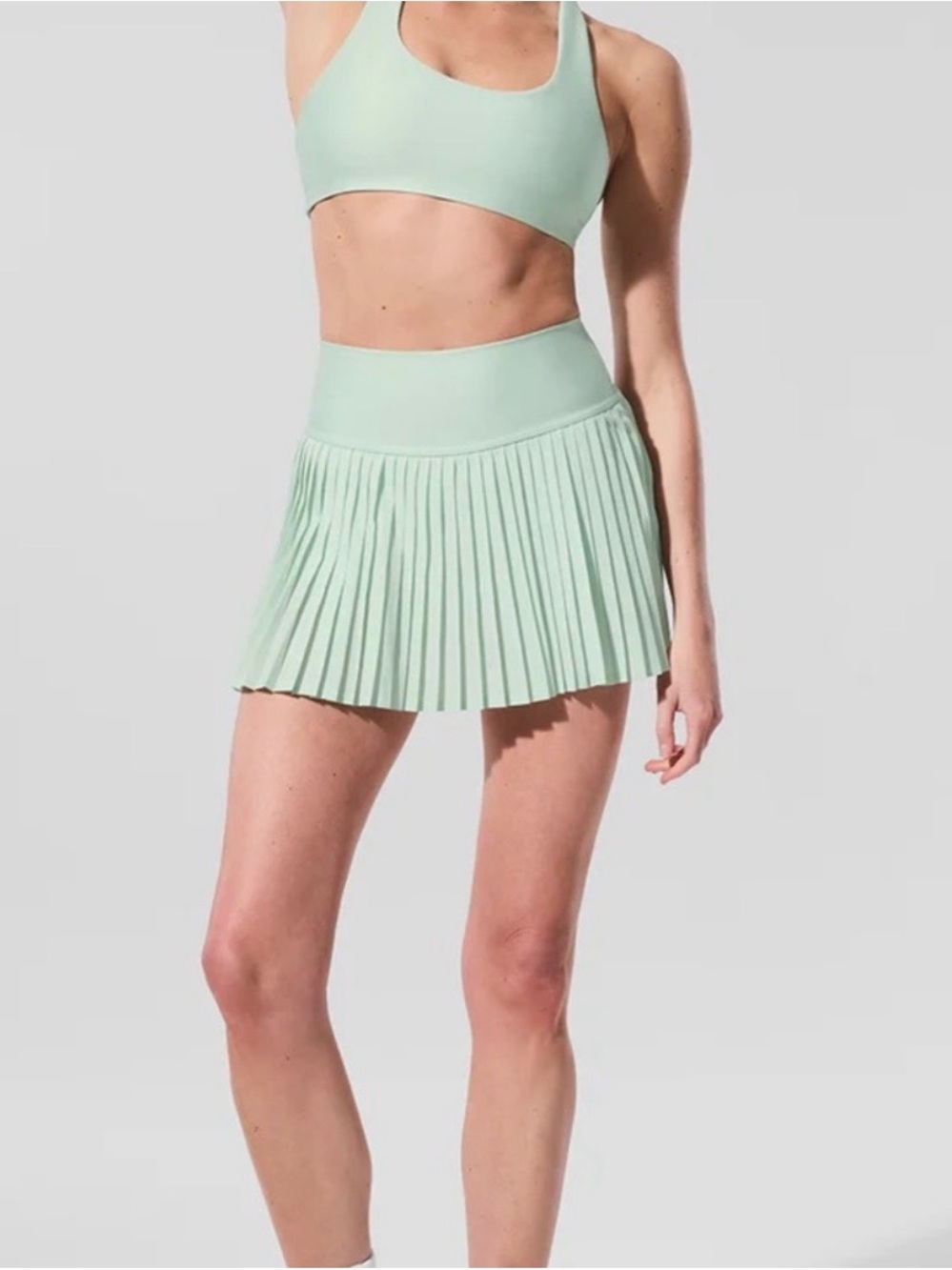 ALO Yoga Pleated Mini Skirt in Mint